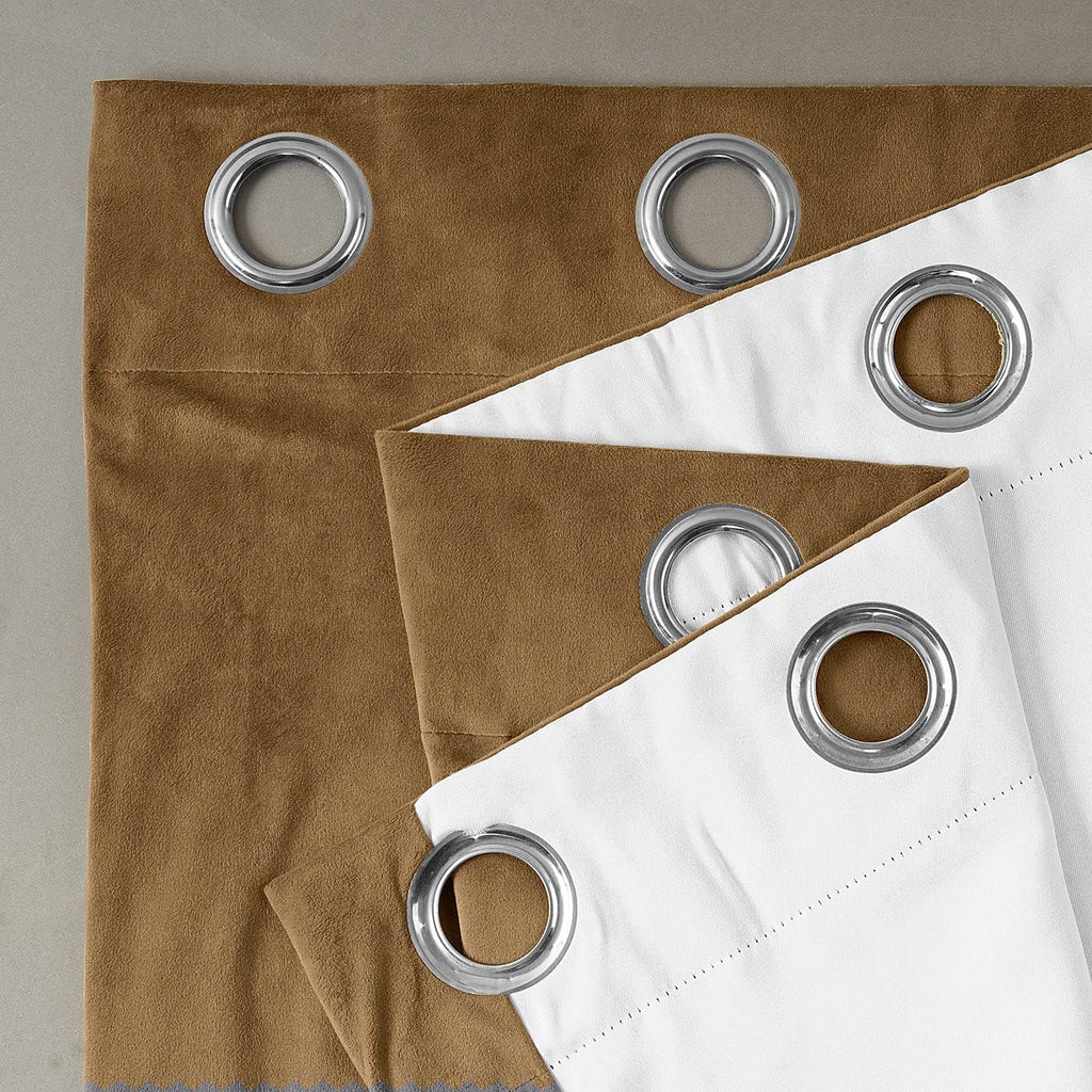 Amber Gold Blackout Velvet Curtains 50 X 96 K8322