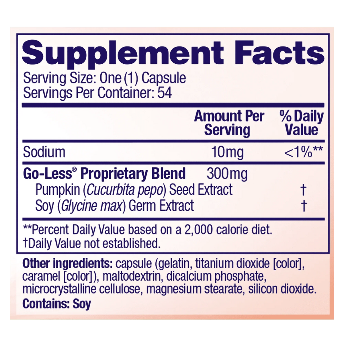 Bladder Control Daily Supplement 54 Count Capsules O452153