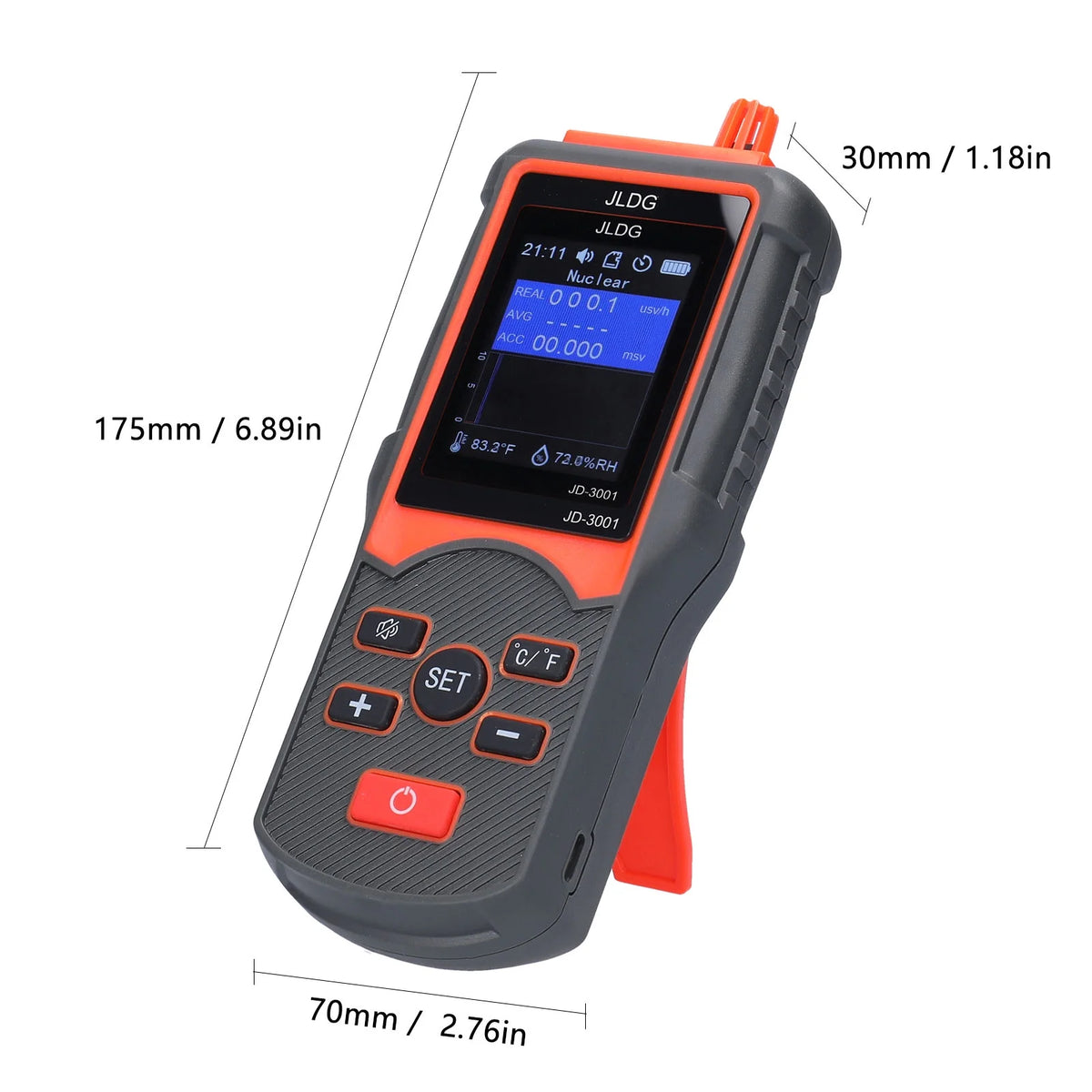 Multifunctional Geiger Counter and Electromagnetic Radiation Detector with Temperature and Humidity Measurement H17837