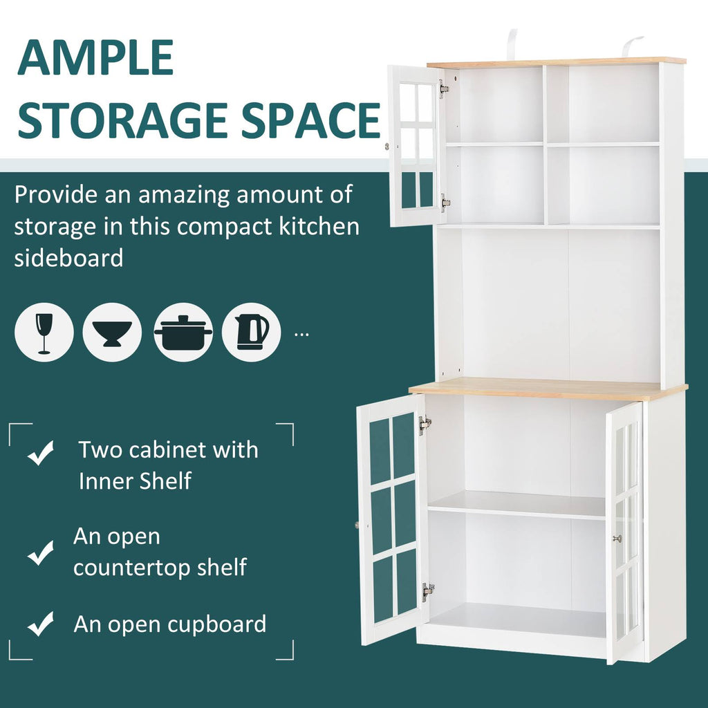 White Kitchen Pantry Cabinet W8659