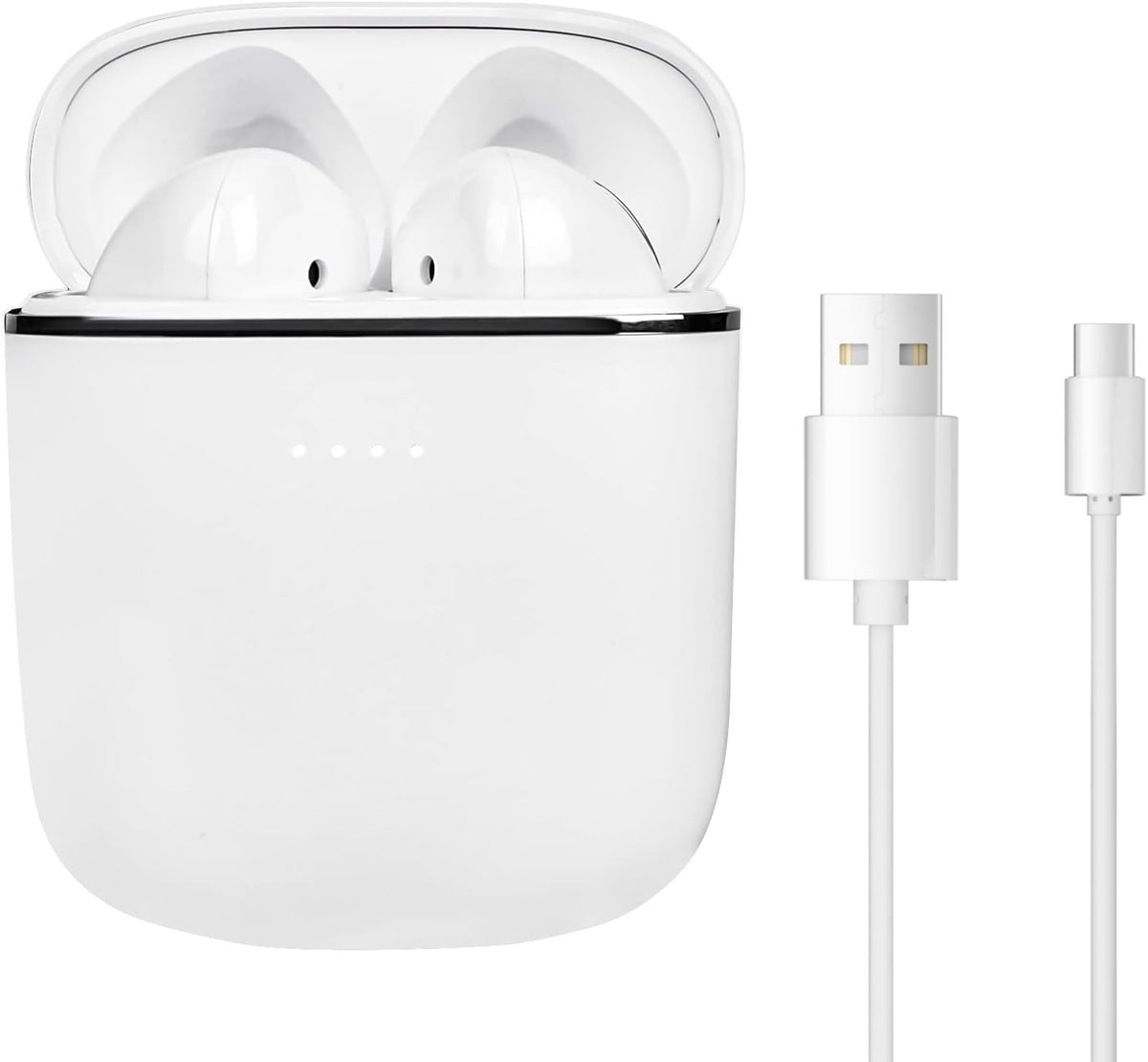 White Bluetooth 5.1 Wireless Earbuds Y470771