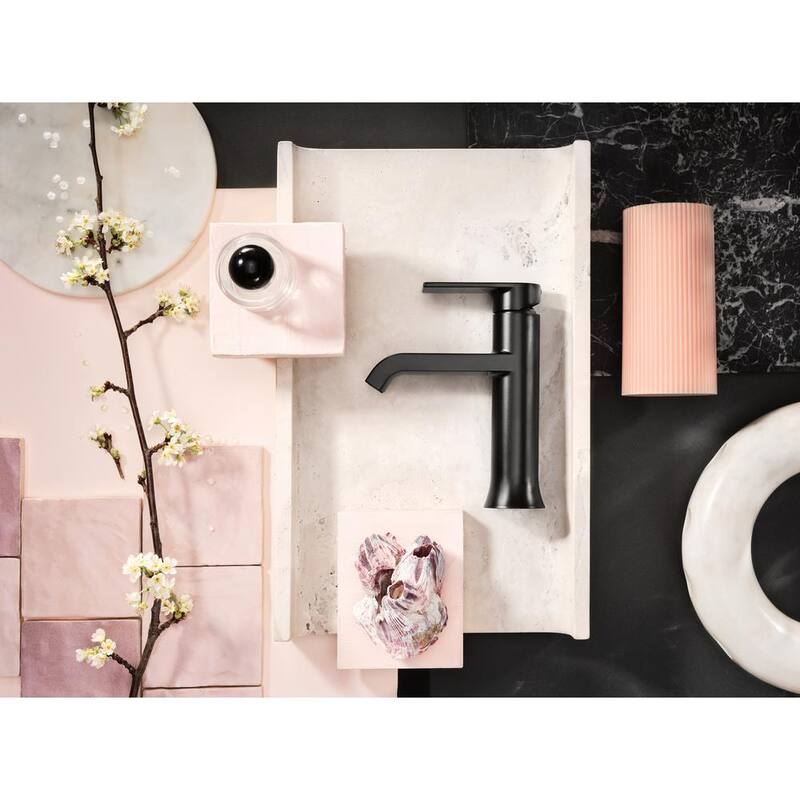 Single Handle Single Hole Bathroom Faucet Matte Black 2-pack P85871