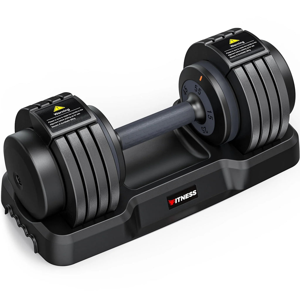 50lb 5 in 1 Adjustable Dumbbells Set of 2 with Rack L337588