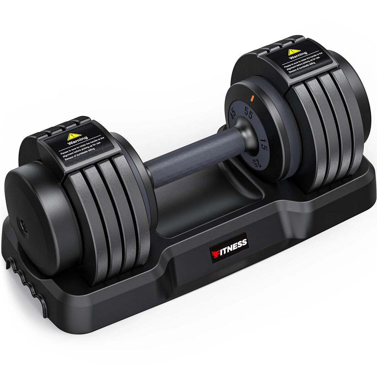 50lb 5 in 1 Adjustable Dumbbells Set of 2 with Rack L337588