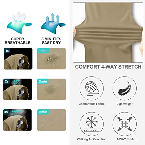 Mens Hiking Stretch Pants Convertible Quick Dry Lightweight Zip Off Outdoor Pants Y124426