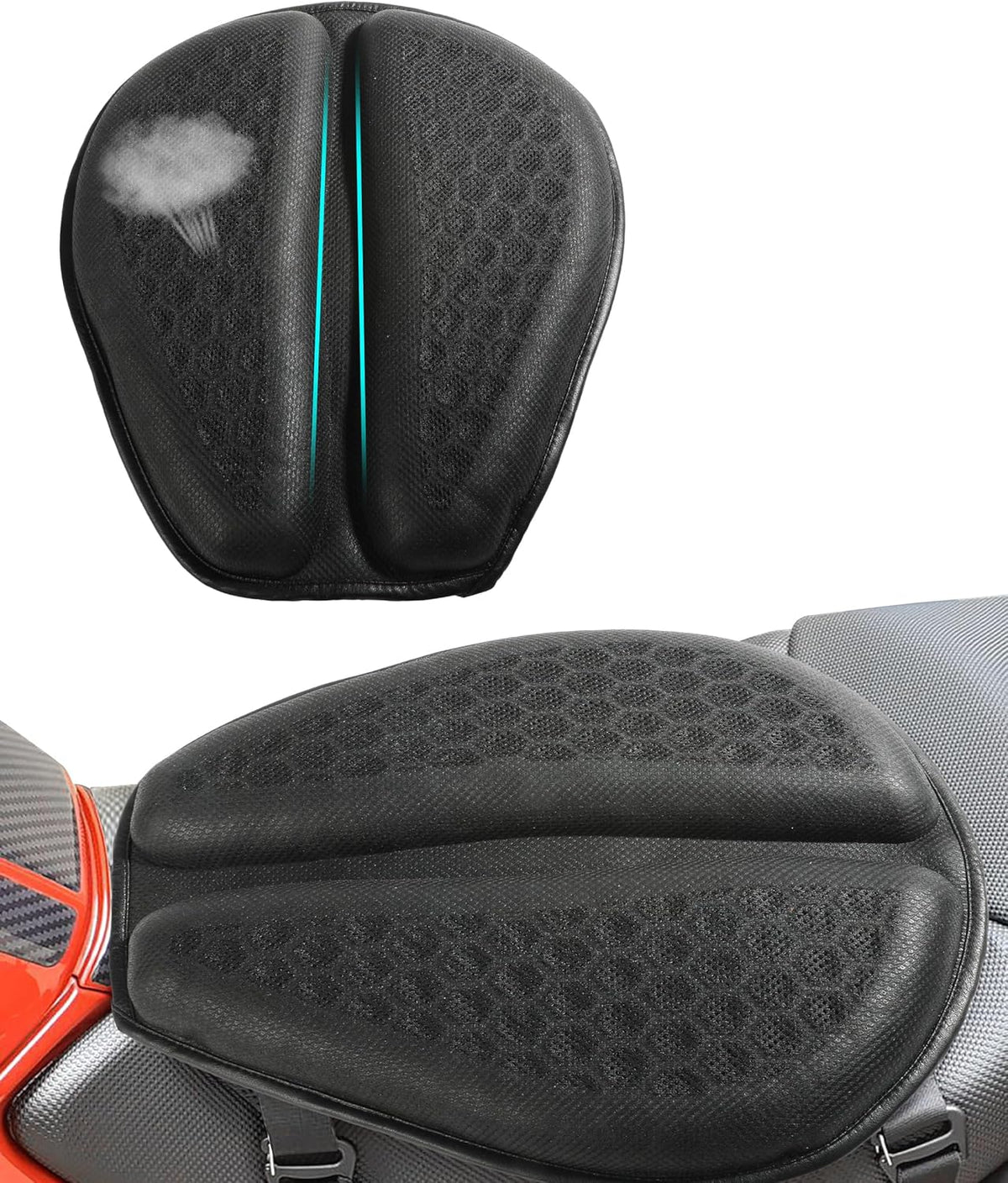 Motorcycle Gel Seat Pad with 3D Honeycomb Breathable Seat Cover P7682