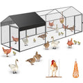 Large Chicken Run with Cover for Yard K113988