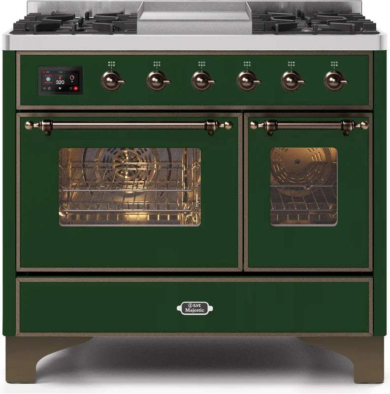 40 Dual Fuel Propane Gas Range Emerald Green P776