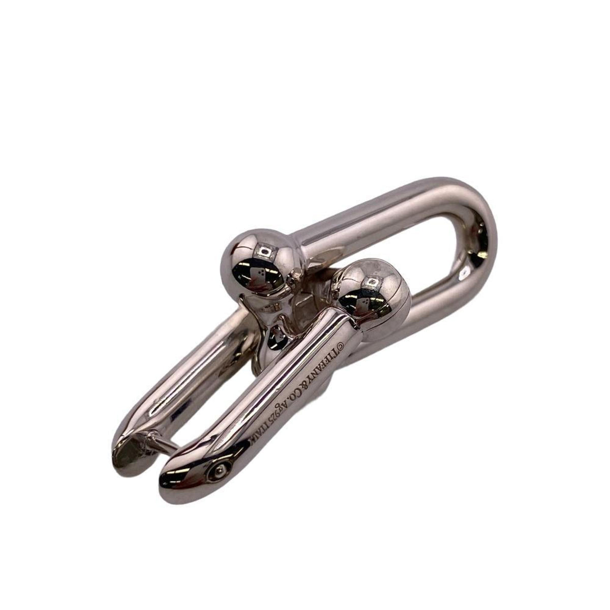 Tiffany Hardware Large Link Earrings Silver Q130