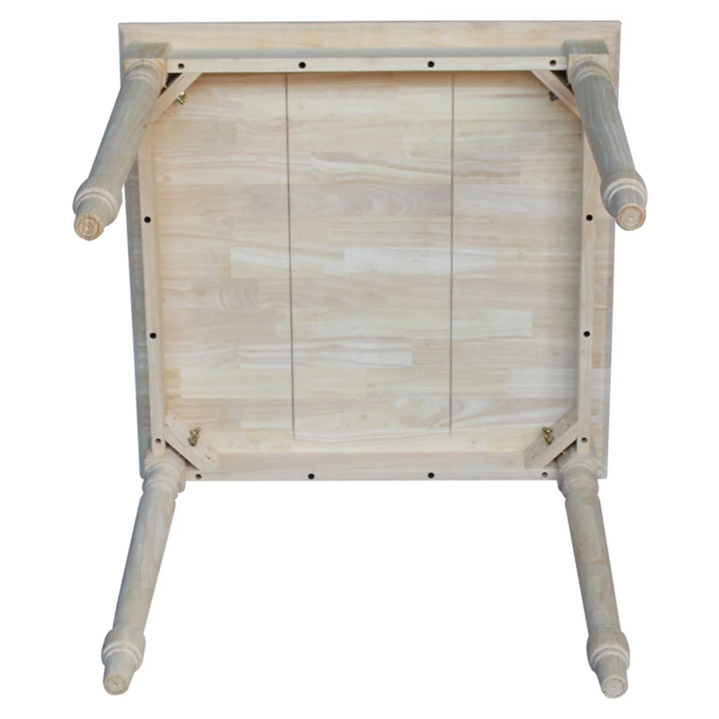 Solid Wood Top Table with Turned Legs Z82624