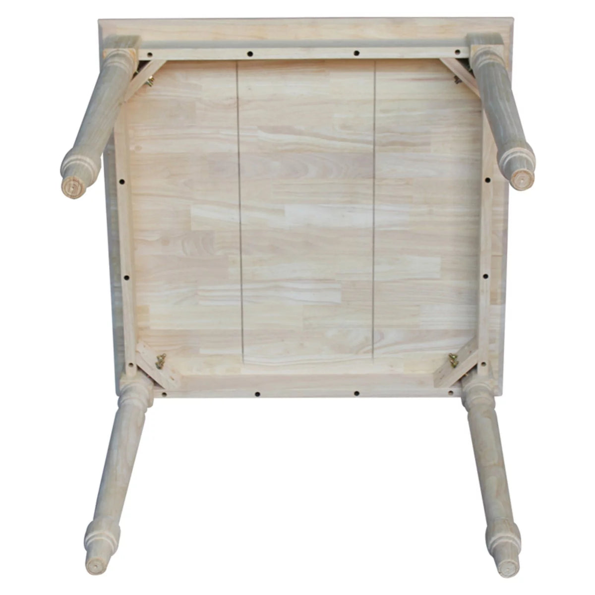 Solid Wood Top Table with Turned Legs Z82624