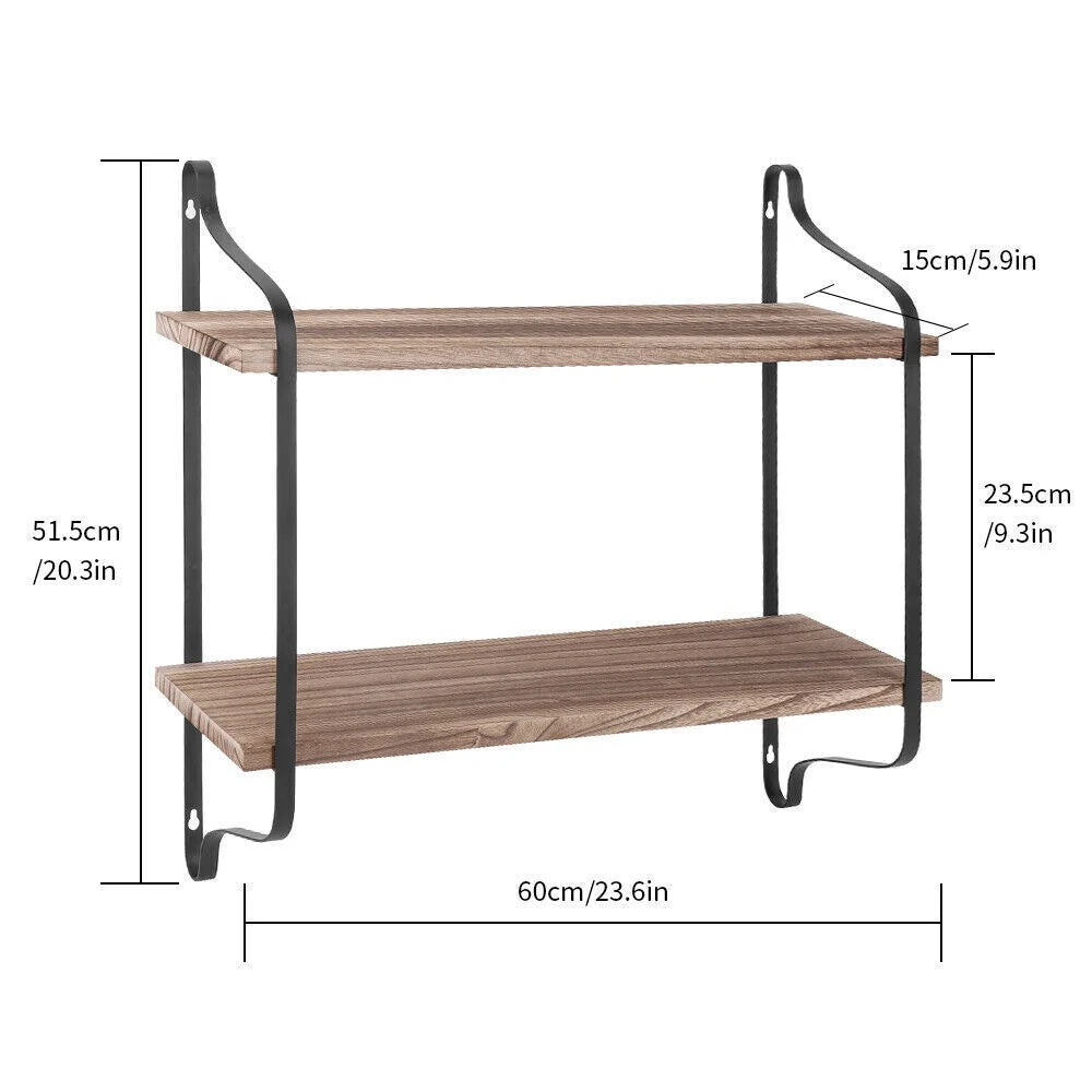 Wooden Floating Shelves 2 Tier Z399291