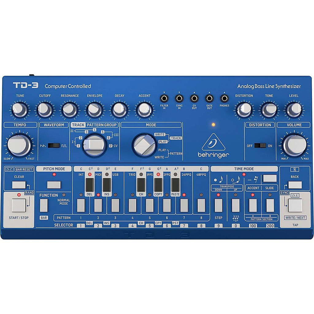 Blue Analog Bass Line Synthesizer B39412