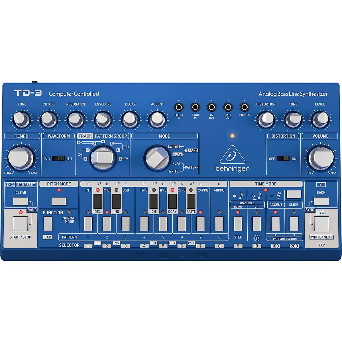 Blue Analog Bass Line Synthesizer B39412