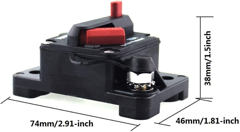 100 Amp Circuit Breaker 30A-300A with Manual Reset Waterproof Inline Fuse L583