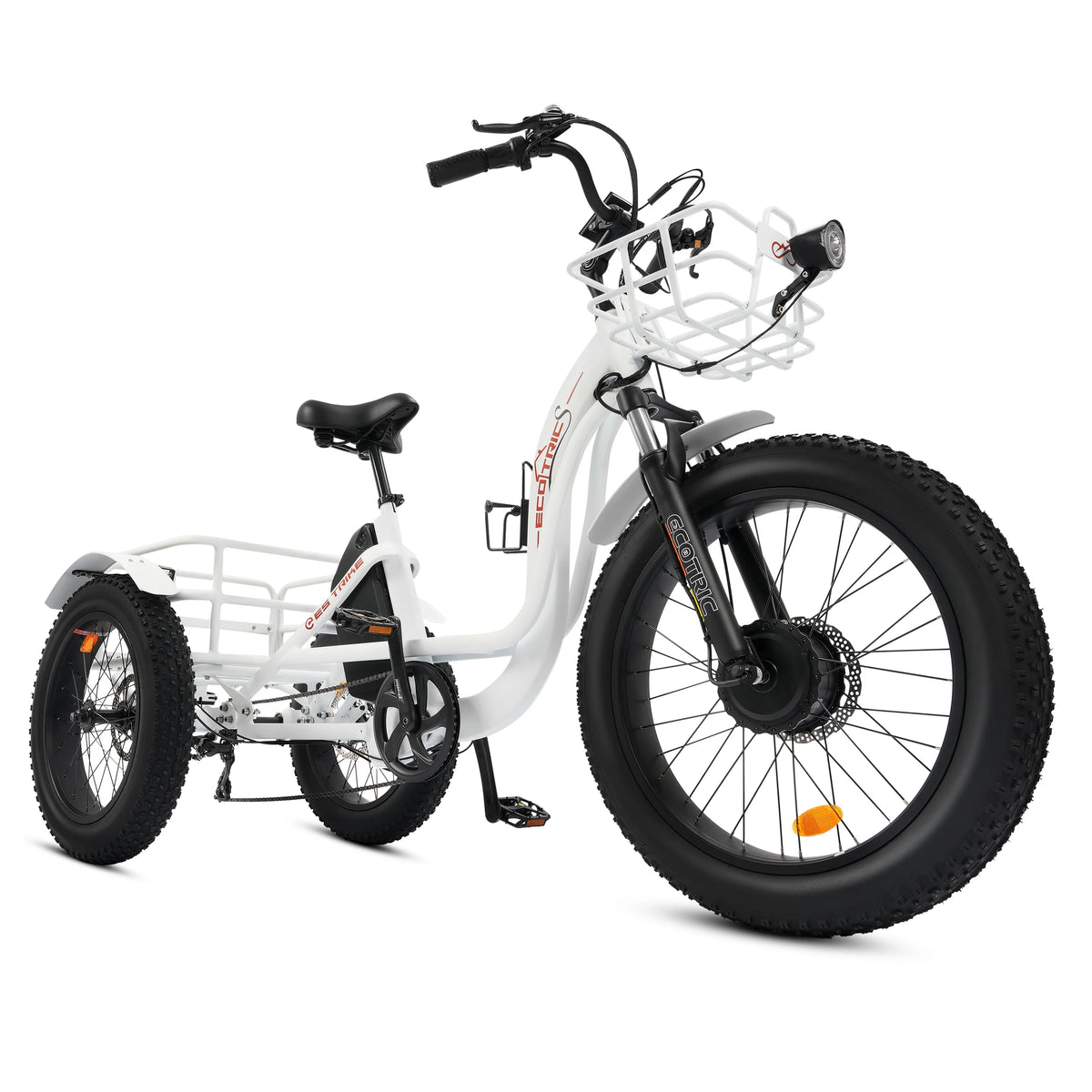 Electric Tricycle Fat Tire 750W 48V White R9242