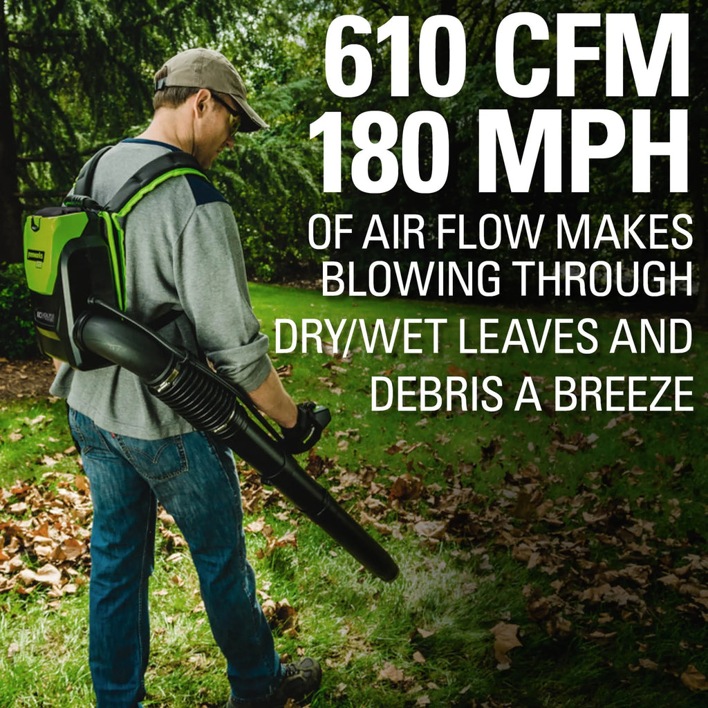 80V 610 CFM Brushless Backpack Blower with 2.5 Ah Battery & Charger I569181