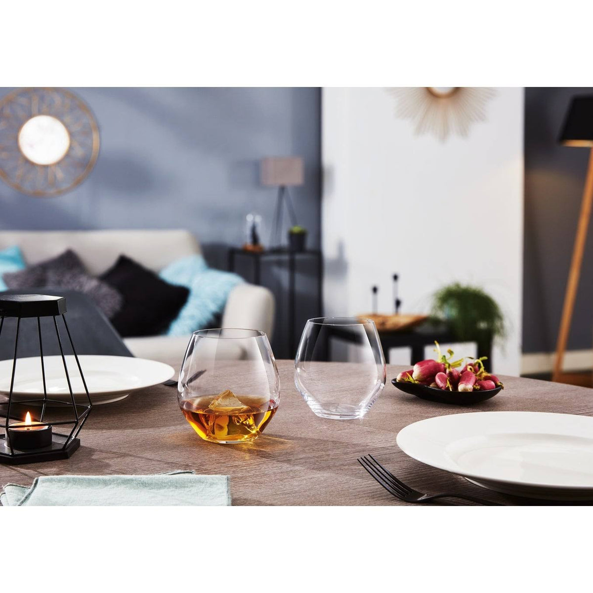 Clear Stemless Red Wine Glass Set of 6 I451959