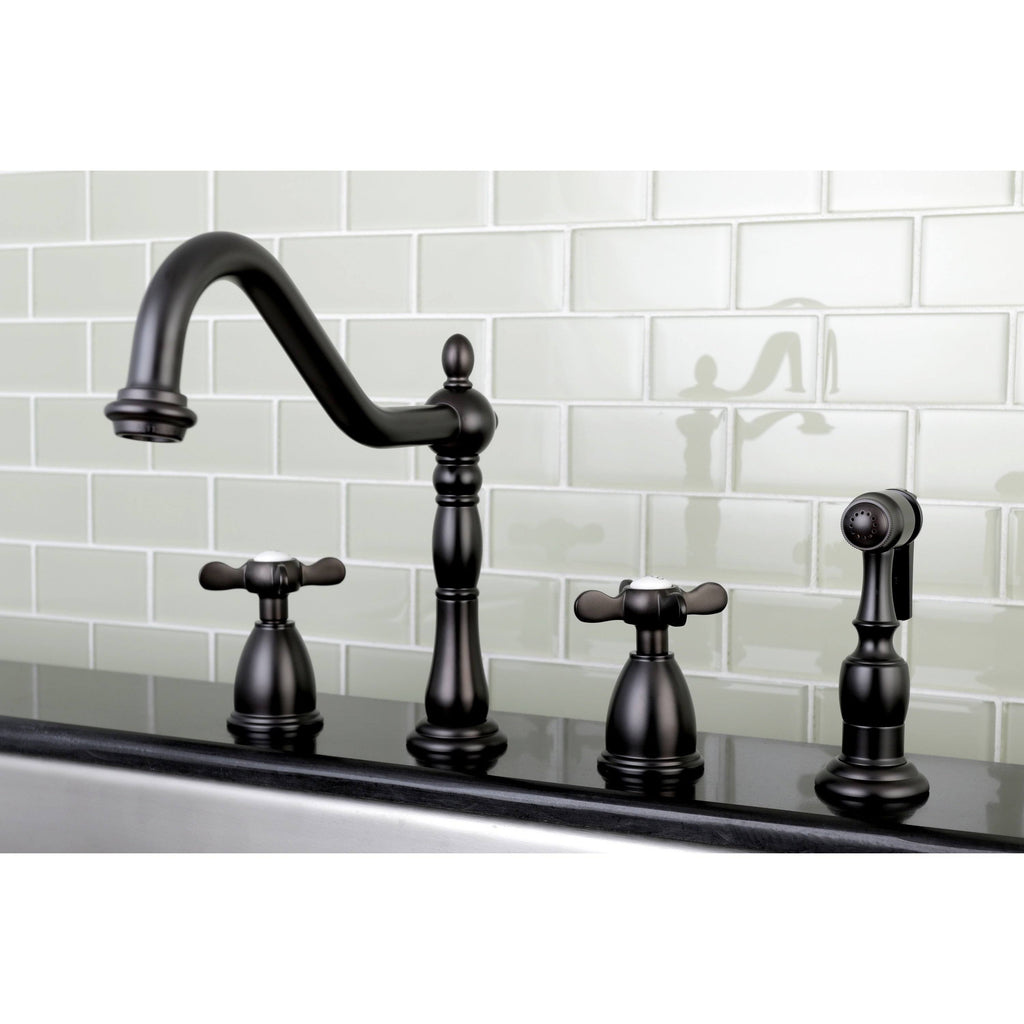 Silver Kitchen Faucet with Side Sprayer P464