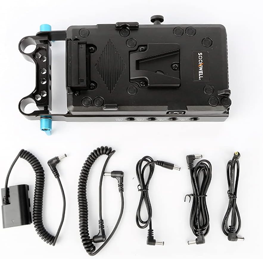 V Lock Mounting Plate Power Supply Splitter with 15mm Rod Clamp R771953