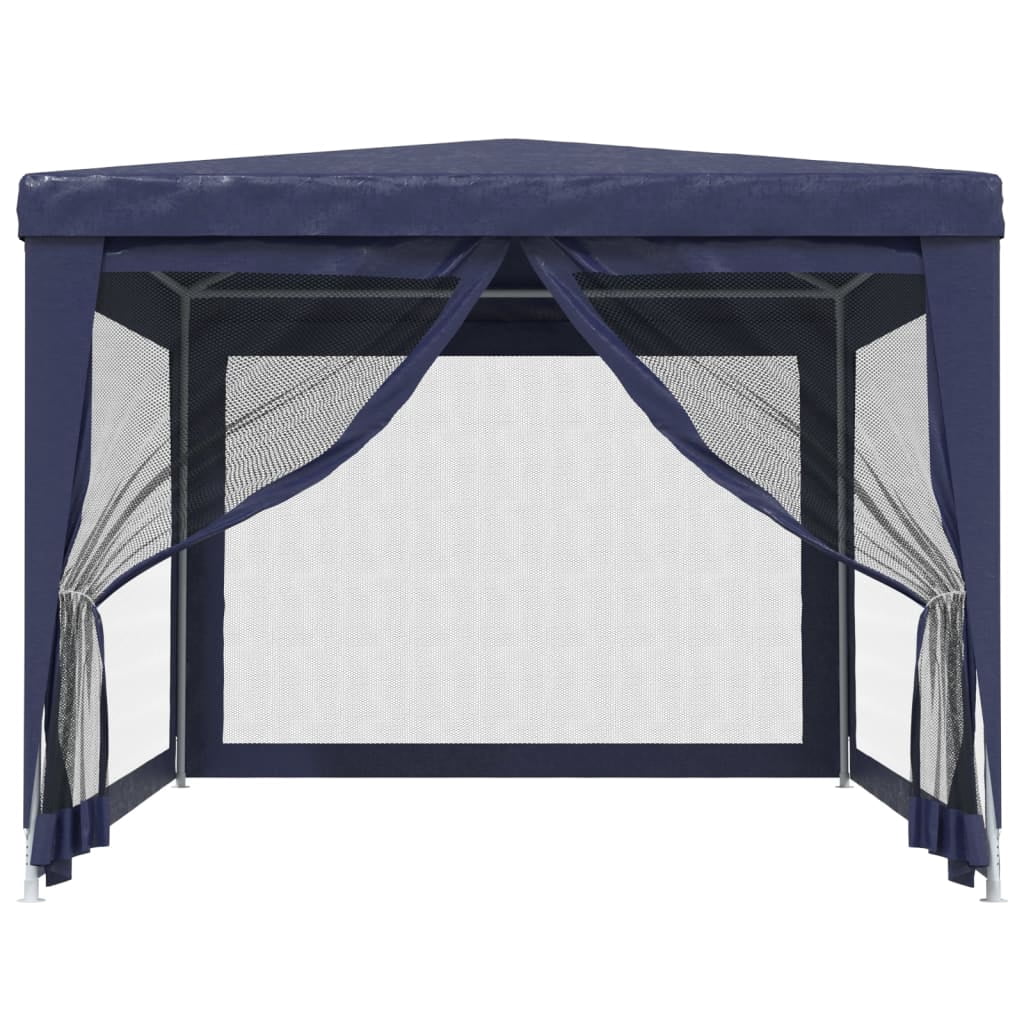 Blue 9.8'x13.1' HDPE Party Tent with 4 Mesh Sidewalls U80430