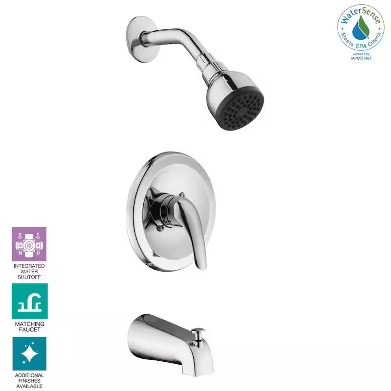 Single-Handle Tub and Shower Faucet in Chrome N154