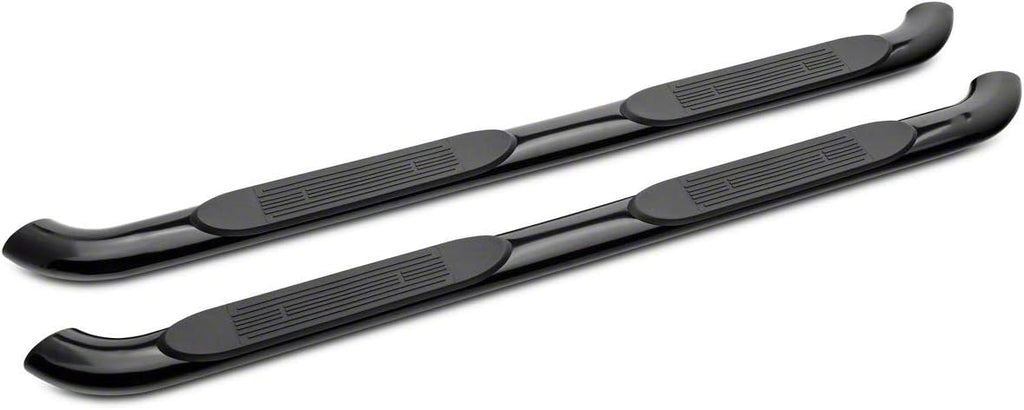 Black 4-Inch Oval Bent End Side Step Bars O961744