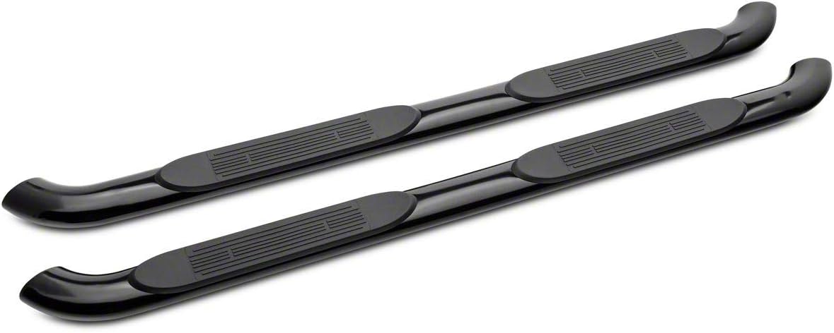 Black 4-Inch Oval Bent End Side Step Bars O961744