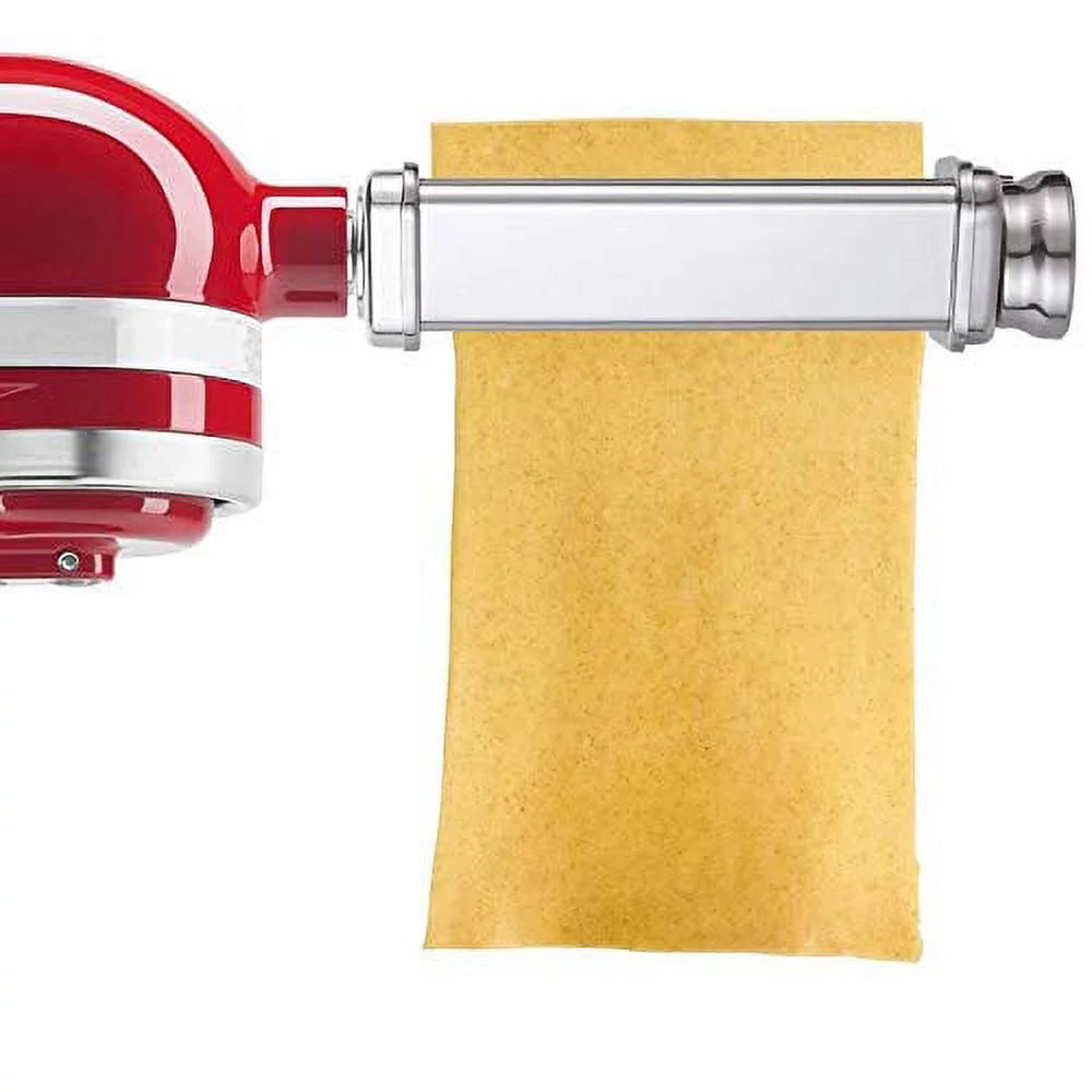 Pasta Attachment for KitchenAid Stand Mixer, Pasta Sheet Roller, Spaghetti Cutter and Fettuccine Cutter Pasta Maker Stainless Steel Accessories 3Pcs K360