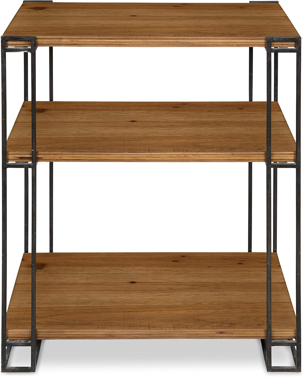 Wood and Metal Side Table with Three Shelves G5834