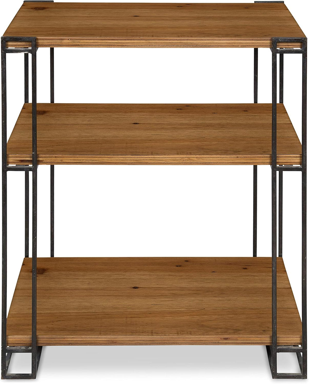 Wood and Metal Side Table with Three Shelves G5834