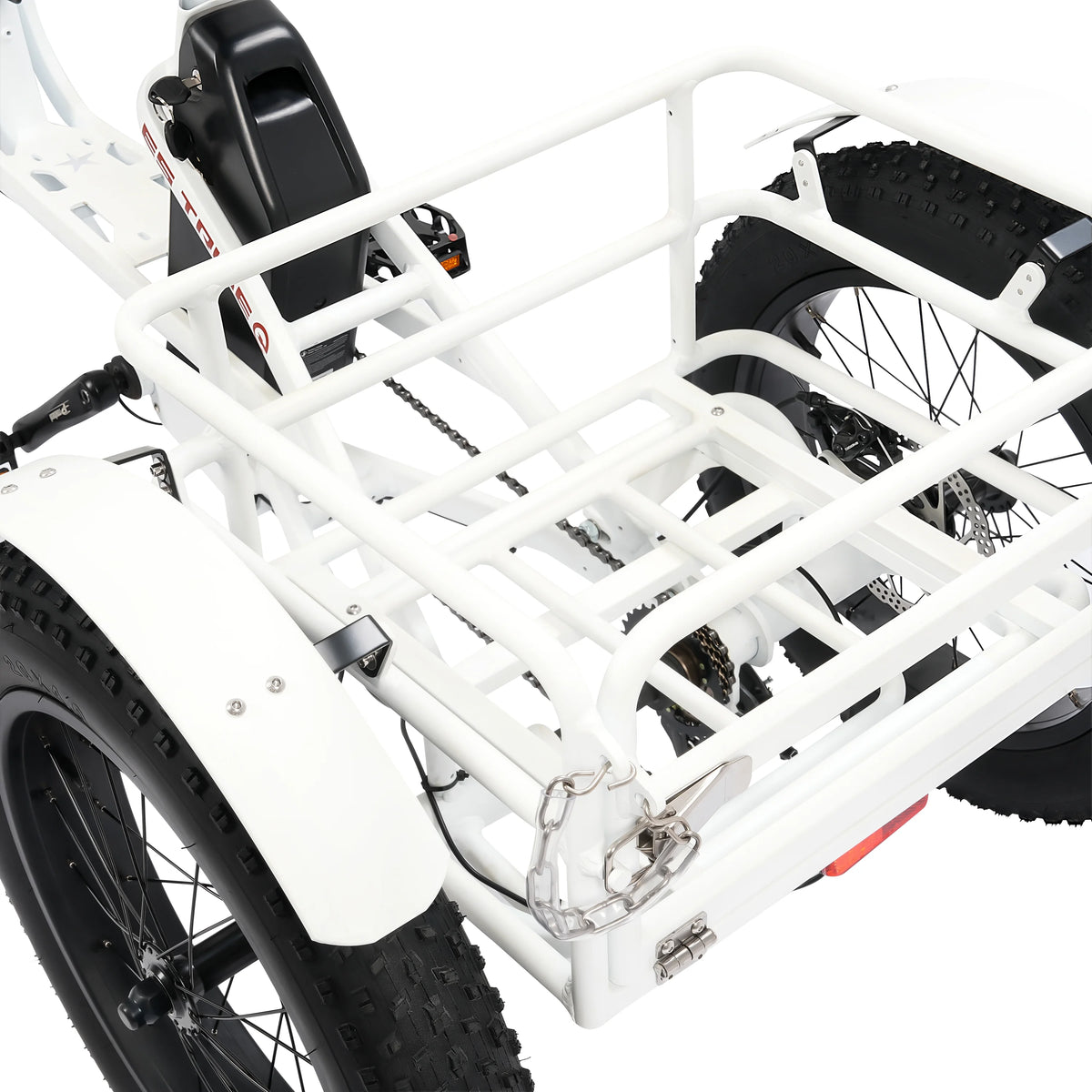 Electric Tricycle Fat Tire 750W 48V White R9242