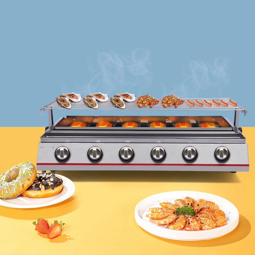 Portable 6 Burner LPG Gas Grill Griddle G4632