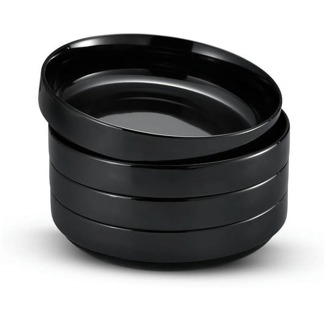Black 47 oz Ceramic Pasta Bowls Set of 4 K88797