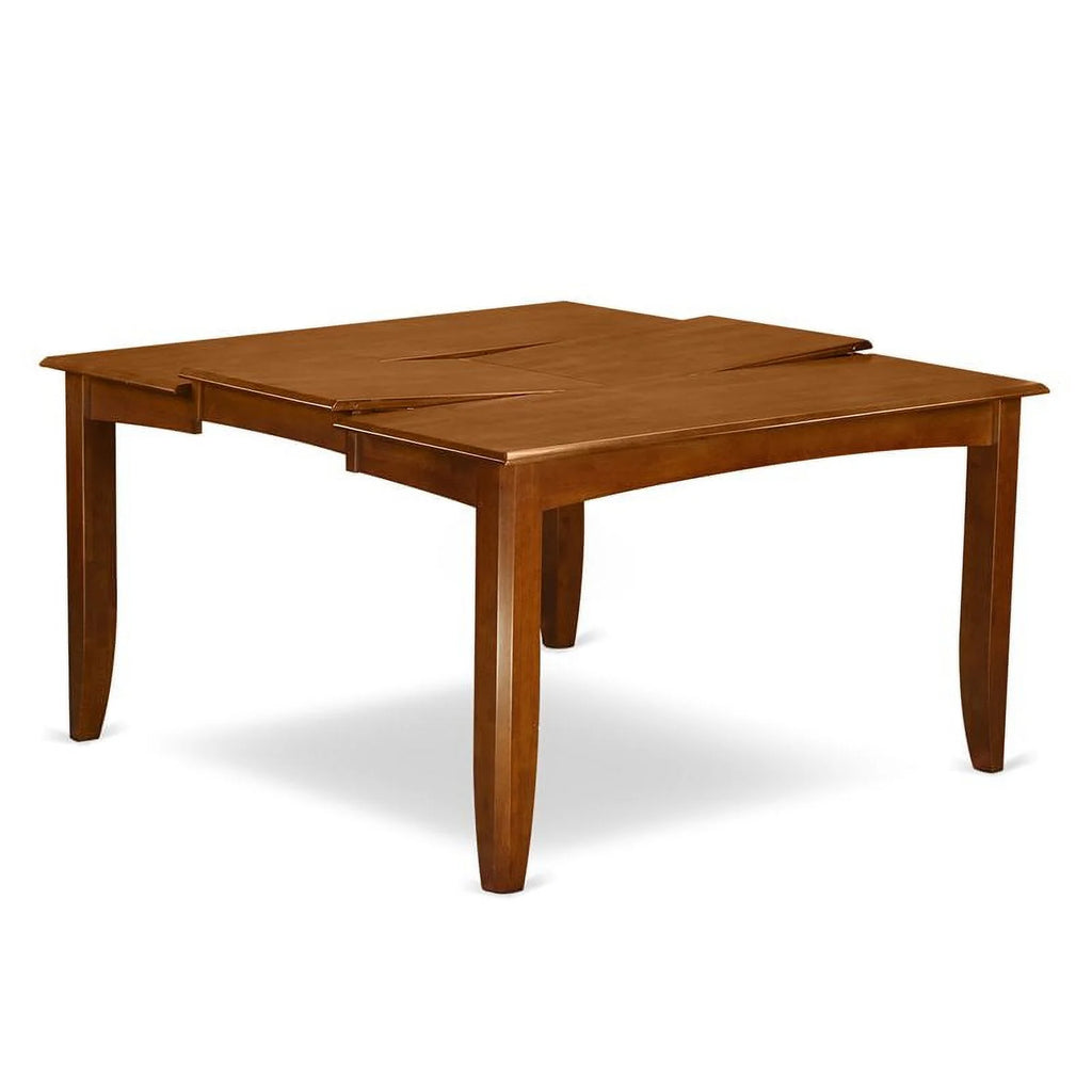 Modern Square Wood Dining Table in Saddle Brown J2871