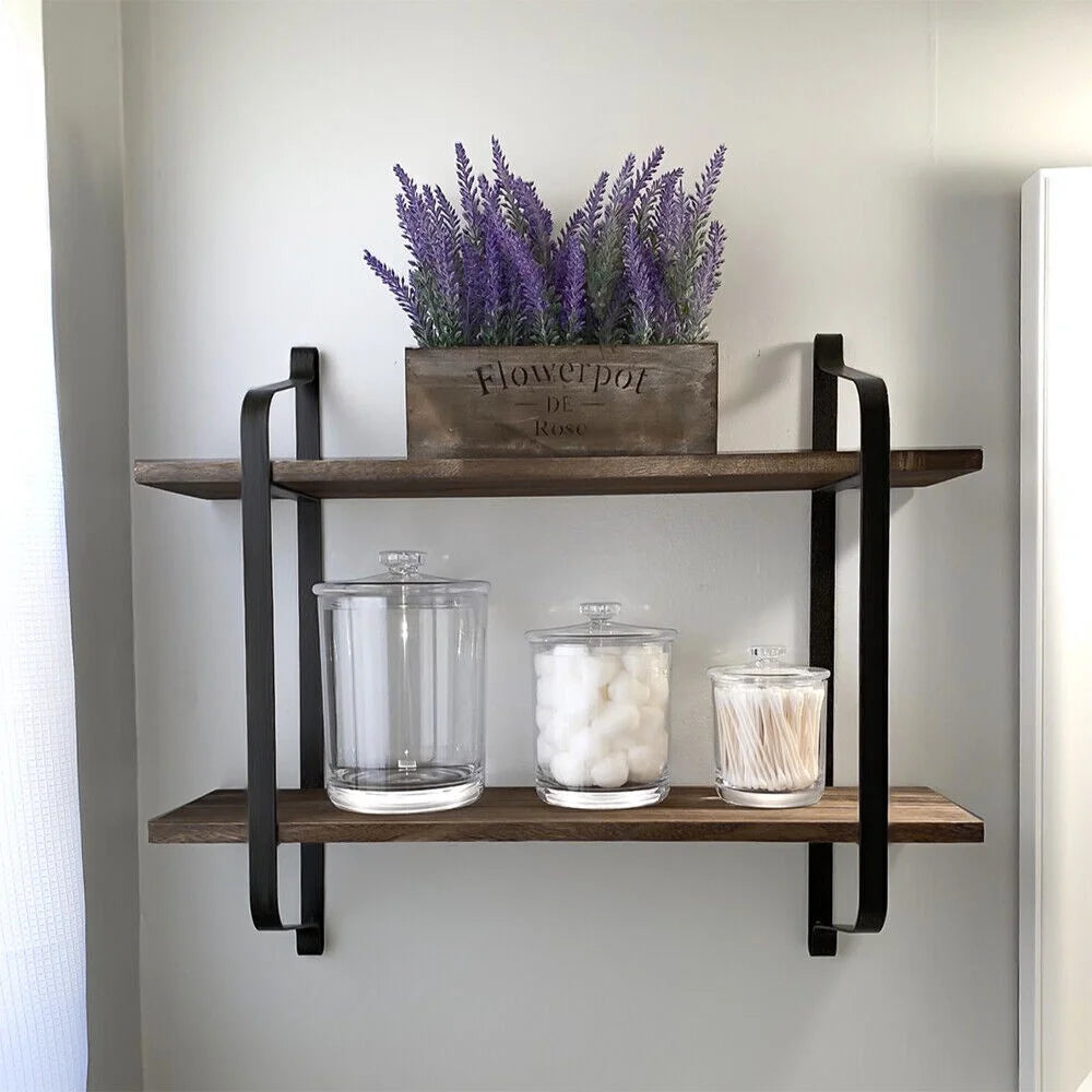Wooden Floating Shelves 2 Tier Z399291