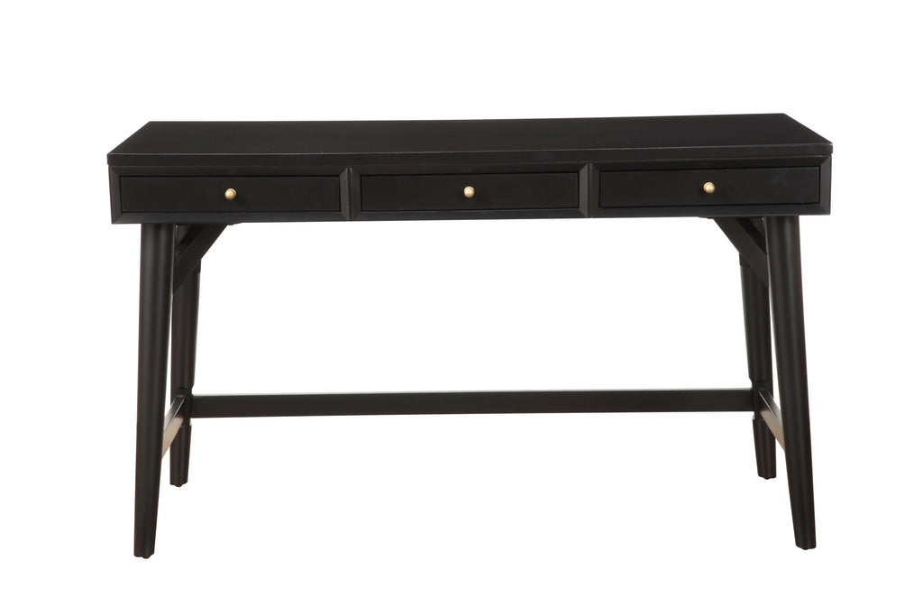 Black 3 Drawer Wood Desk S57232