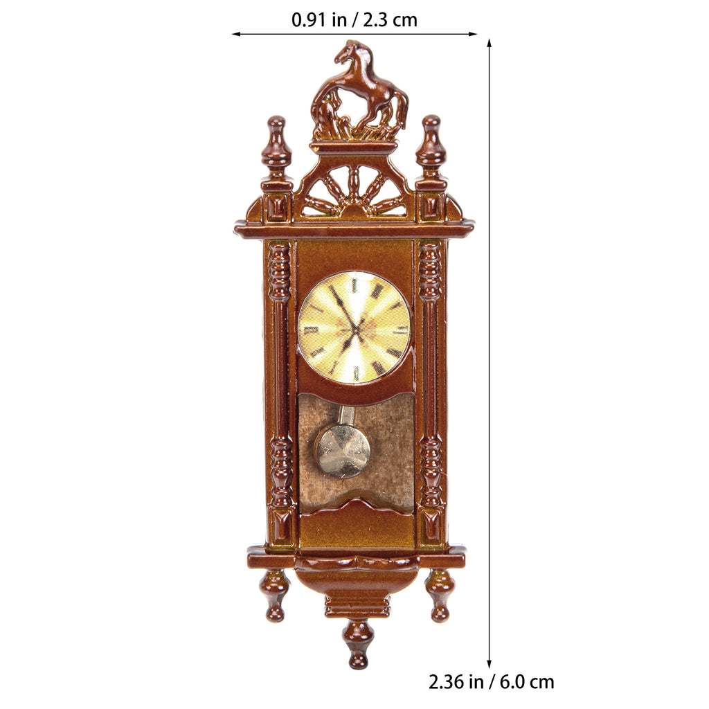 Metal Dollhouse Hanging Clock Toy Doll Furniture V157