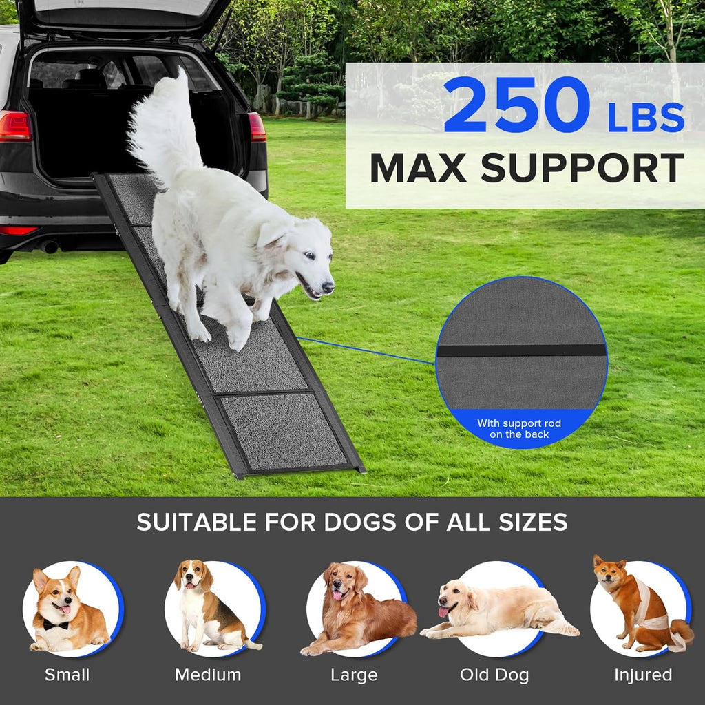 67’’ Foldable Dog Car Ramp with Non-Slip Surface J515893