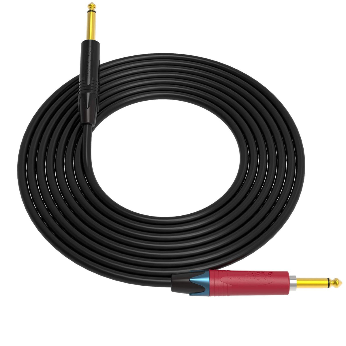 1/4 Inch TS to 1/4 TS Instrument Cable 30 Feet Black L558