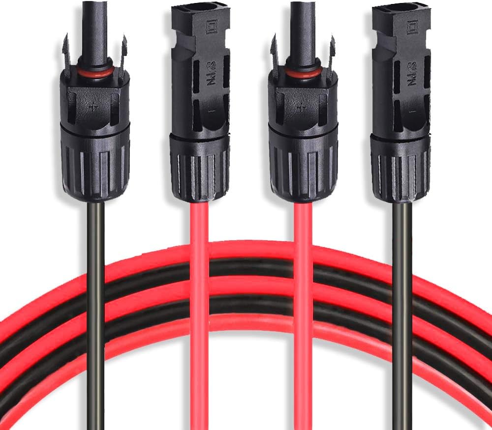 20 Feet 10AWG Solar Extension Cable with Female and Male Connector O796174