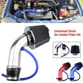 Blue Cold Air Intake Filter Kit Pipe Hose System Car Auto Part F550