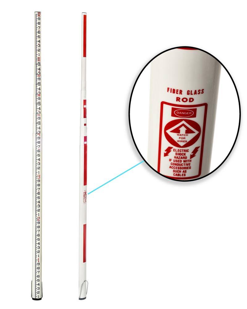 32 ft. Fiberglass Oval Shaped Leveling Grade Rod P509