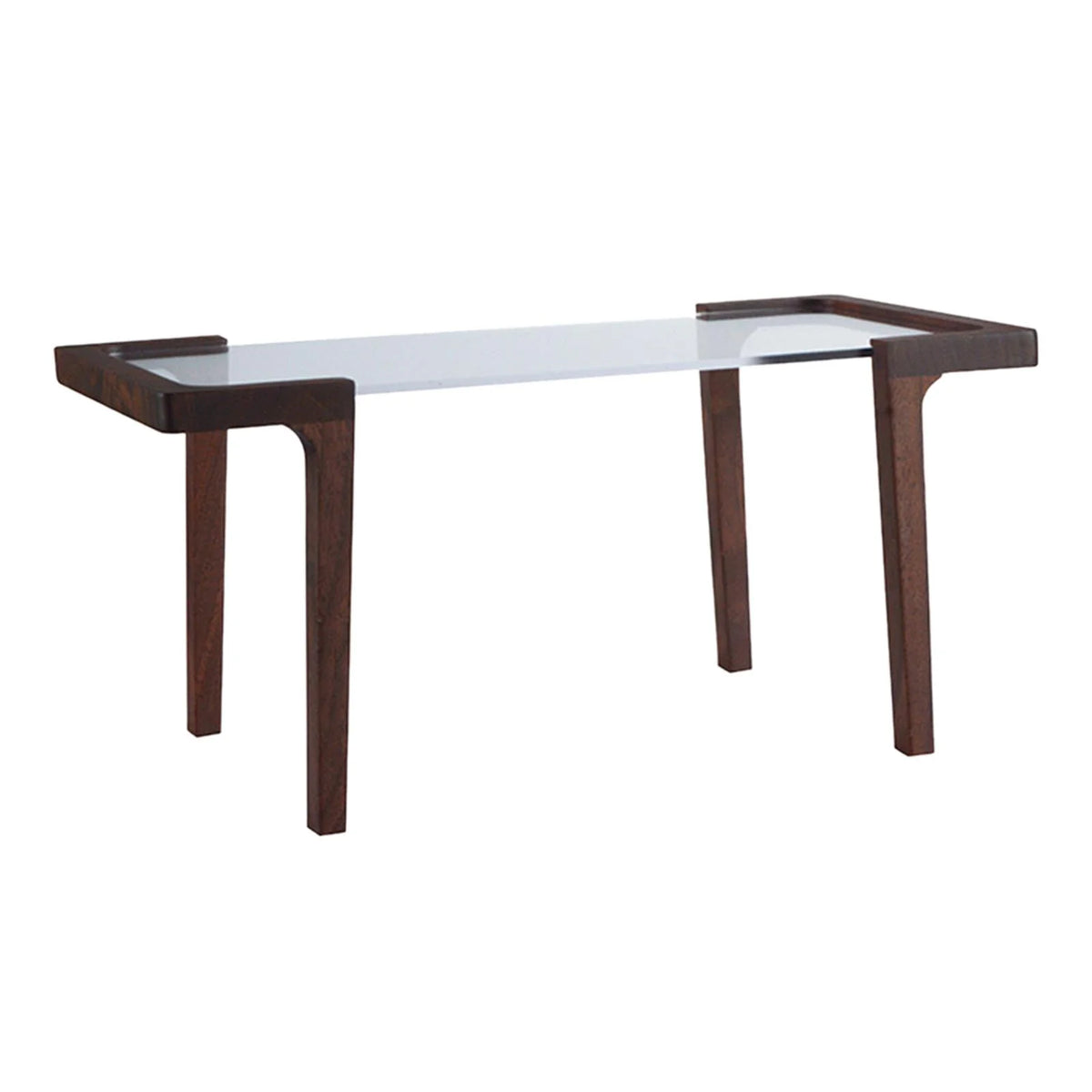 Walnut Acrylic Tabletop Dollhouse Furniture Table, 25cmx12.6cmx11.7cm R778