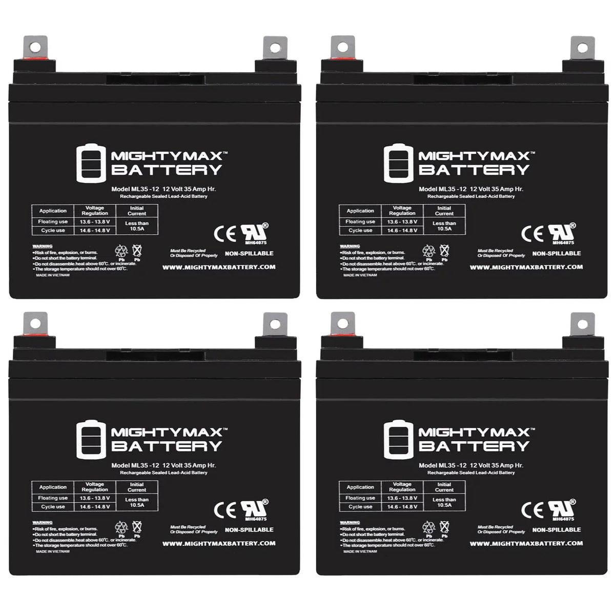 12V 35AH U1 Deep Cycle AGM Solar Battery Z15944