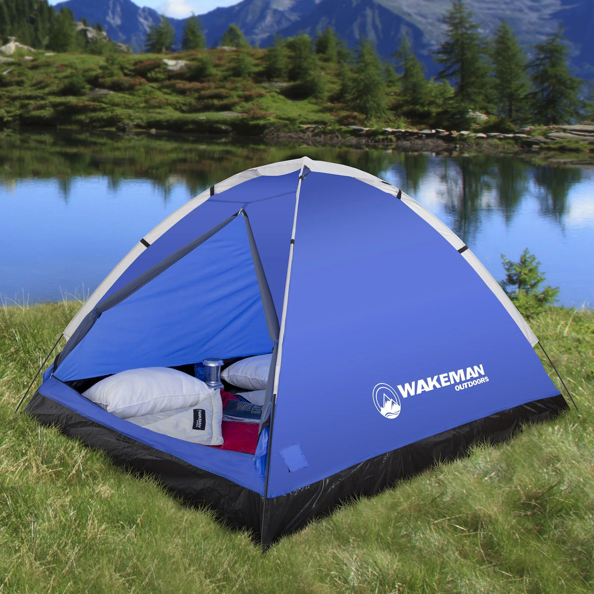 2-Person Water-Resistant Dome Tent with Rain Fly and Carry Bag U350
