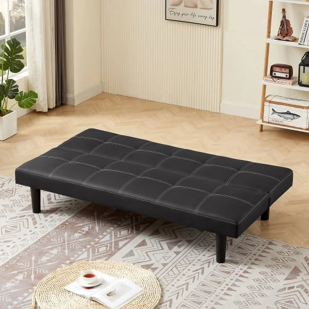 Black Velvet Convertible Sofa Bed V33578
