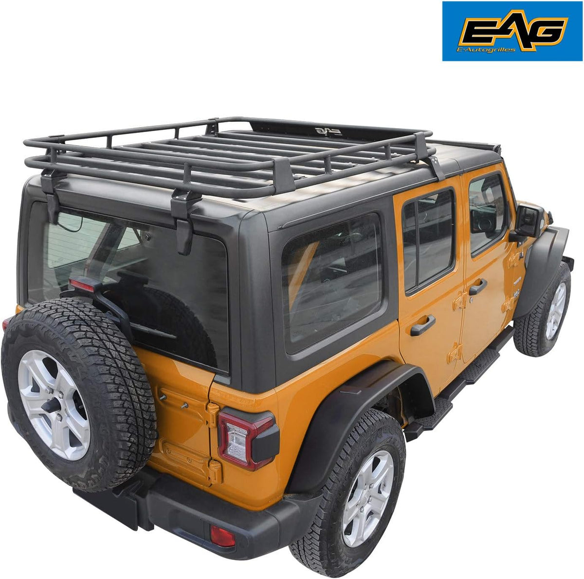 Black Steel Roof Cargo Basket Rack U523065