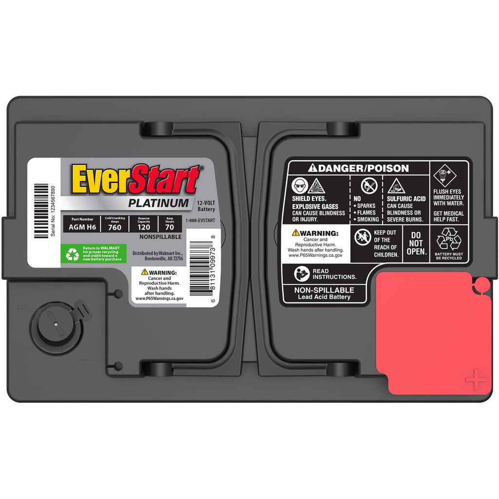 AGM Automotive Battery Group Size H6 12 Volt 760 CCA H427