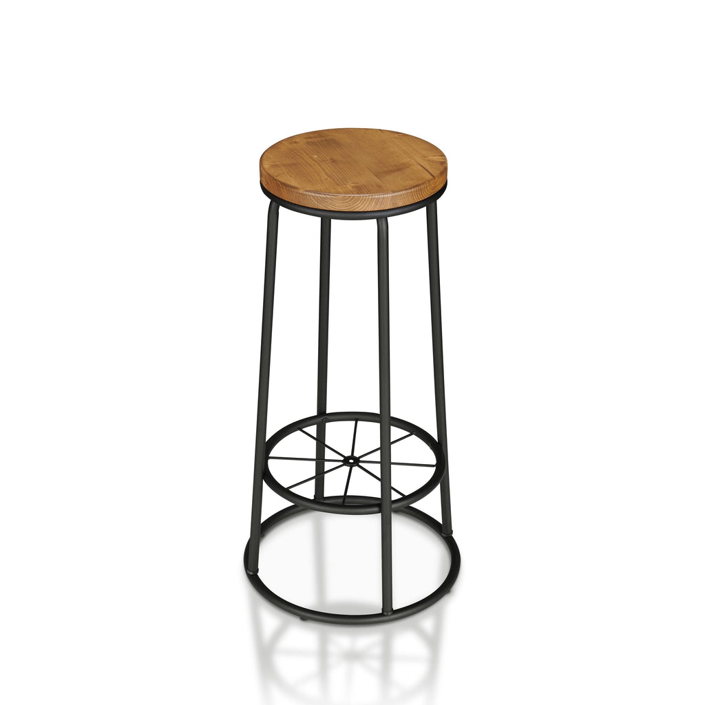 Rustic Metal Barstools Set of 2 H709